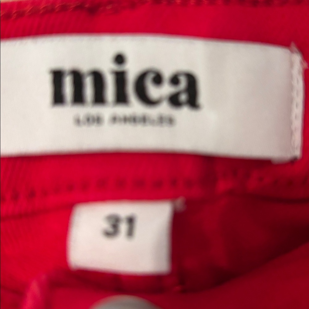 MICA Vibrant Red Jeans - Picture 2 of 6